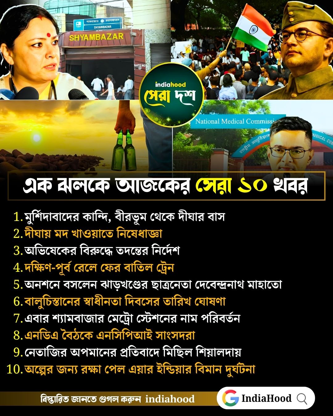 আজকের সেরা ১০ খবর (৪ আগস্ট)